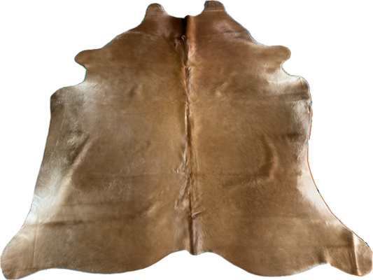 MEDIUM BROWN NATURAL COWHIDE 5x6ft